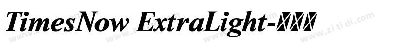 TimesNow ExtraLight字体转换